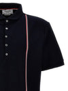 RWB Stripe Polo Shirt Navy - THOM BROWNE - BALAAN 4