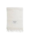 Logo Patch Fringe Muffler White - ACNE STUDIOS - BALAAN 2