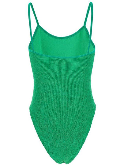 'Pamela' Green Backless One-Piece Swimsuit In Stretch Polyamide Woman - HUNZA G - BALAAN 2