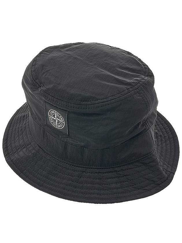 Logo Patch Nylon Metal Bucket Hat Black - STONE ISLAND - BALAAN 2