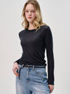 Soft Slim Tencel Line T ShirtNavy - SORRY TOO MUCH LOVE - BALAAN 4