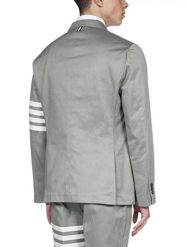 4 Bar Armband Cotton Blazer Jacket Grey - THOM BROWNE - BALAAN 4