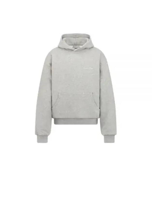 Logo Print Cotton Hoodie Grey - DIOR - BALAAN 1