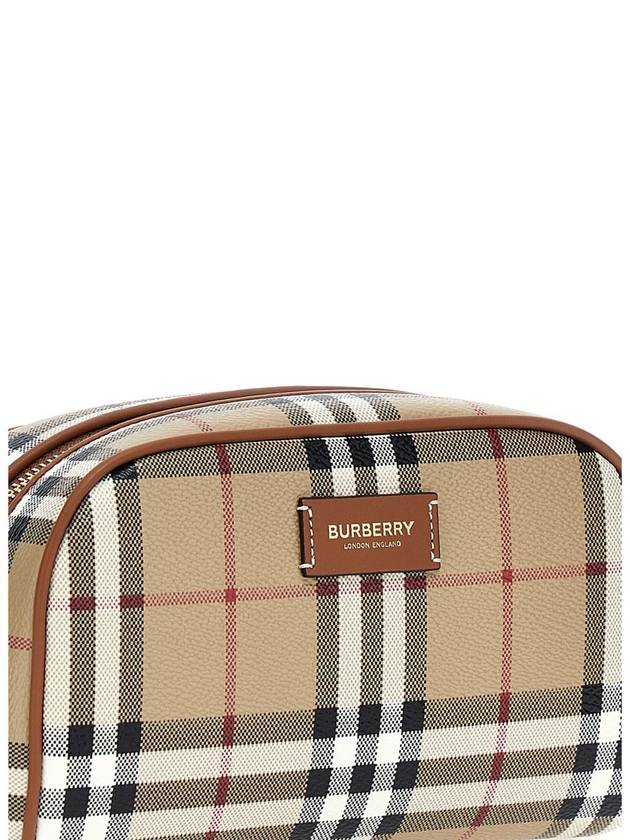 Check Travel Small Pouch Bag Beige - BURBERRY - BALAAN 4