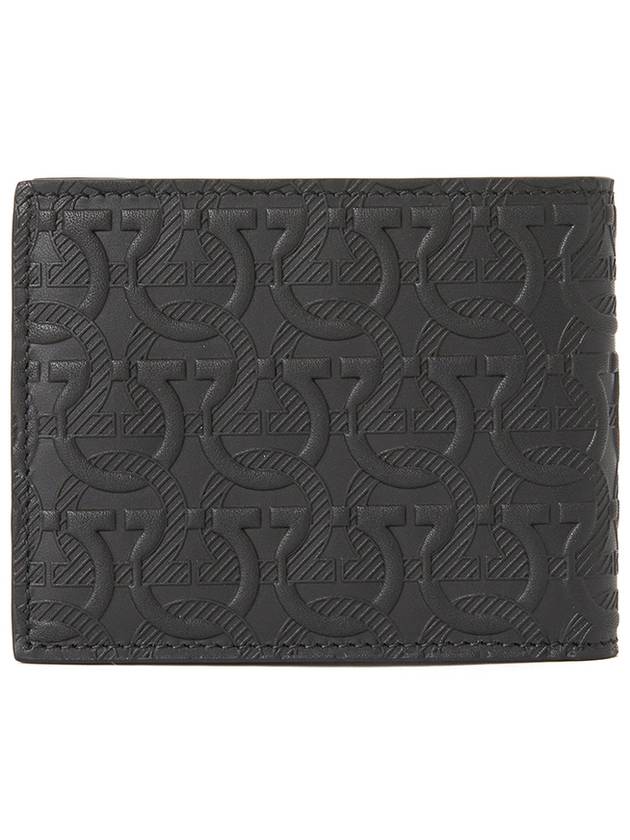 Cartera Gancini Half Wallet Black - SALVATORE FERRAGAMO - BALAAN 3