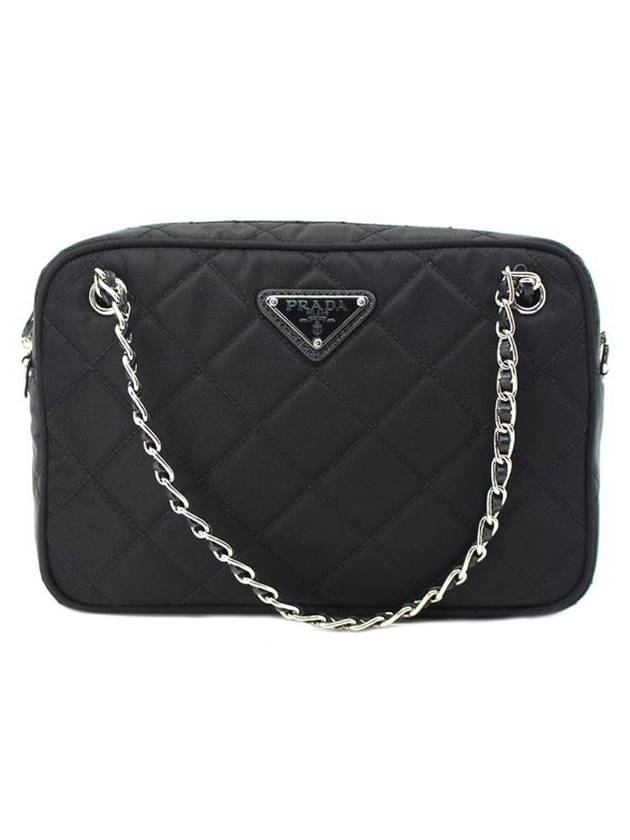 Nylon Quilted Tessuto Mini Shoulder Bag Black - PRADA - BALAAN 1