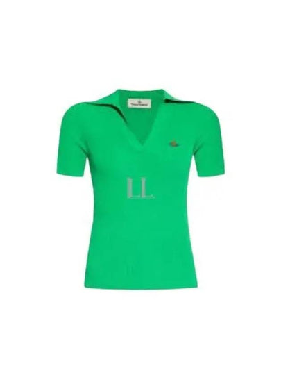 Marina Polo Knit Top Green - VIVIENNE WESTWOOD - BALAAN 2