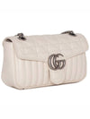 GG Marmont Small Shoulder Bag White - GUCCI - BALAAN 3