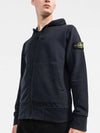 Wappen Patch Cotton Zip Up Hoodie Navy - STONE ISLAND - BALAAN 3