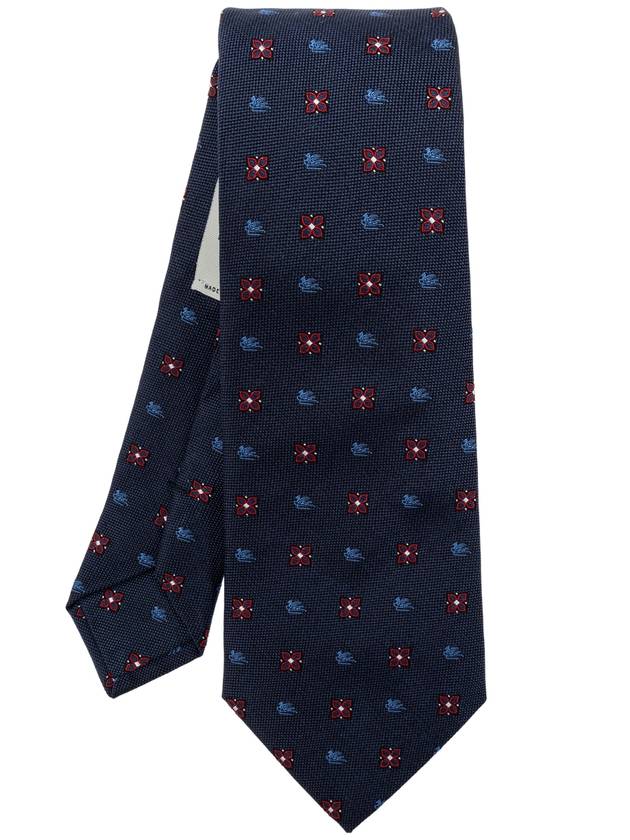 Etro Silk Tie, Men's, Navy Blue - ETRO - BALAAN 1