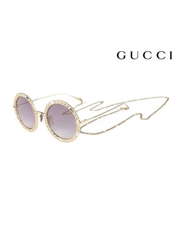 Eyewear Chain Strap Sunglasses Purple - GUCCI - BALAAN 3