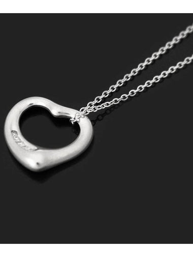 925 sterling silver 5P diamond Elsa Peretti open heart pendant necklace - TIFFANY & CO. - BALAAN 1