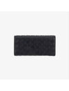 Intrecciato Flap Long Wallet Black - BOTTEGA VENETA - BALAAN 3