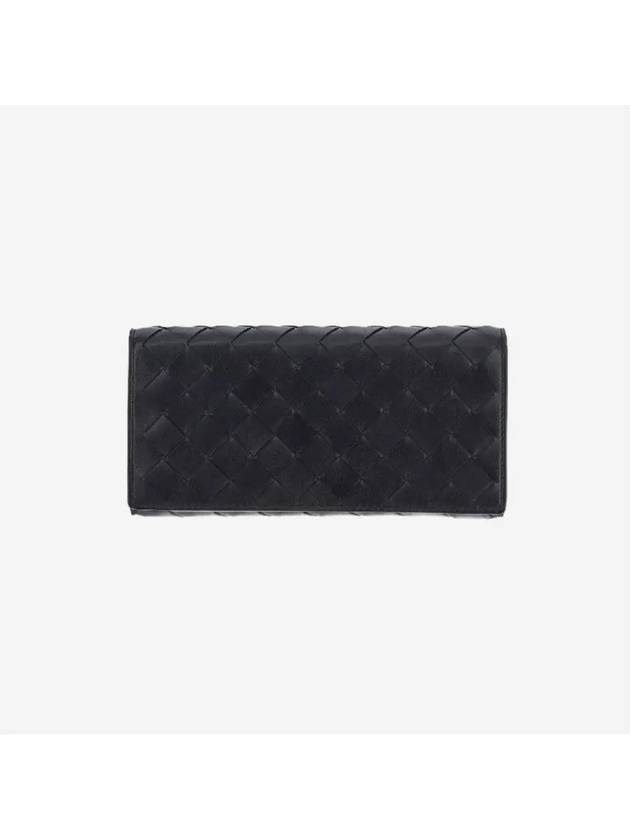 Intrecciato Flap Long Wallet Black - BOTTEGA VENETA - BALAAN 3