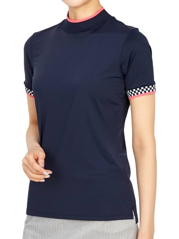 Women's Featherweight Mock Neck Golf Short Sleeve T-Shirt Twilight - G/FORE - BALAAN 6