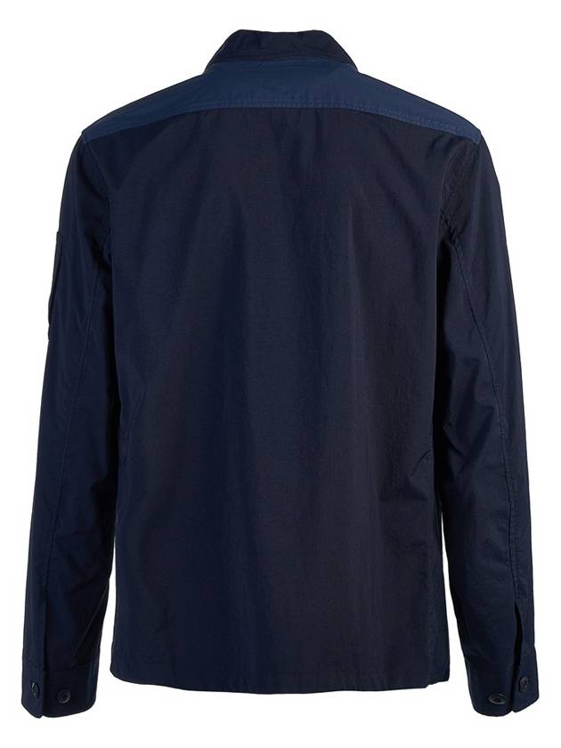 Men's Lens Wappen Tyrone Overfit Long Sleeve Shirt Jacket Navy - CP COMPANY - BALAAN 4