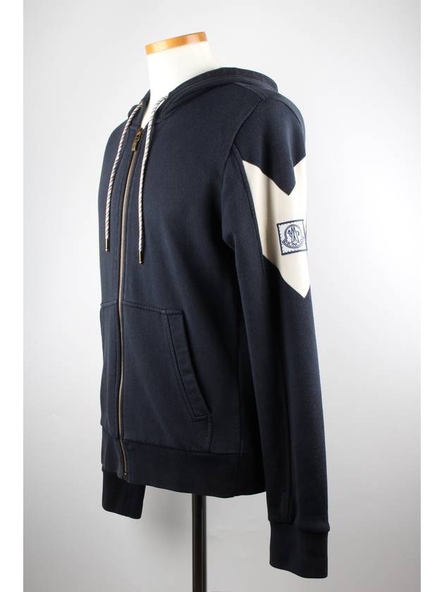 Gamma Blue Hooded Zip Up - MONCLER - BALAAN 6