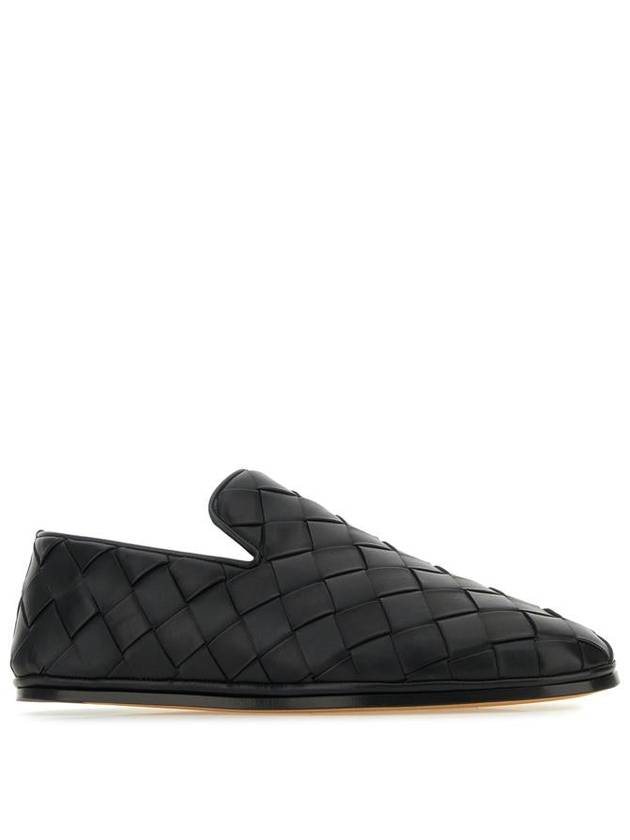 Intrecciato Leather Loafers Black - BOTTEGA VENETA - BALAAN 3