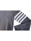 4 Bar Stripe Open Raschel Stitch Sweatshirt Grey - THOM BROWNE - BALAAN 8