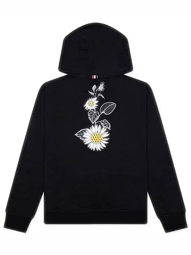 Loopback Broderie Anglaise Relaxed Cotton Hoodie Navy - THOM BROWNE - BALAAN 5