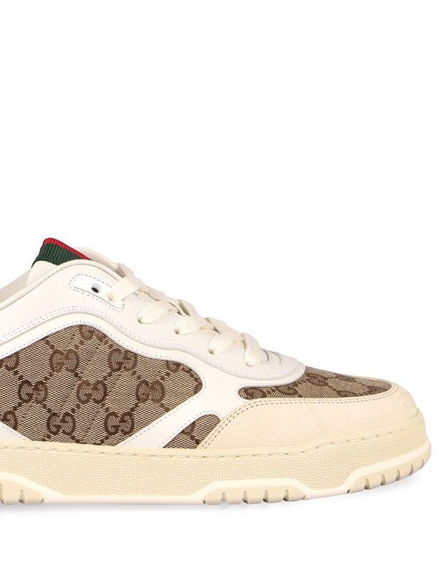 Men's Reweb Original GG Canvas Low Top Sneakers Beige White - GUCCI - BALAAN 3