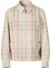 Men's Reversible Check Cotton Collar Zip-Up Jacket Beige - BURBERRY - BALAAN 2