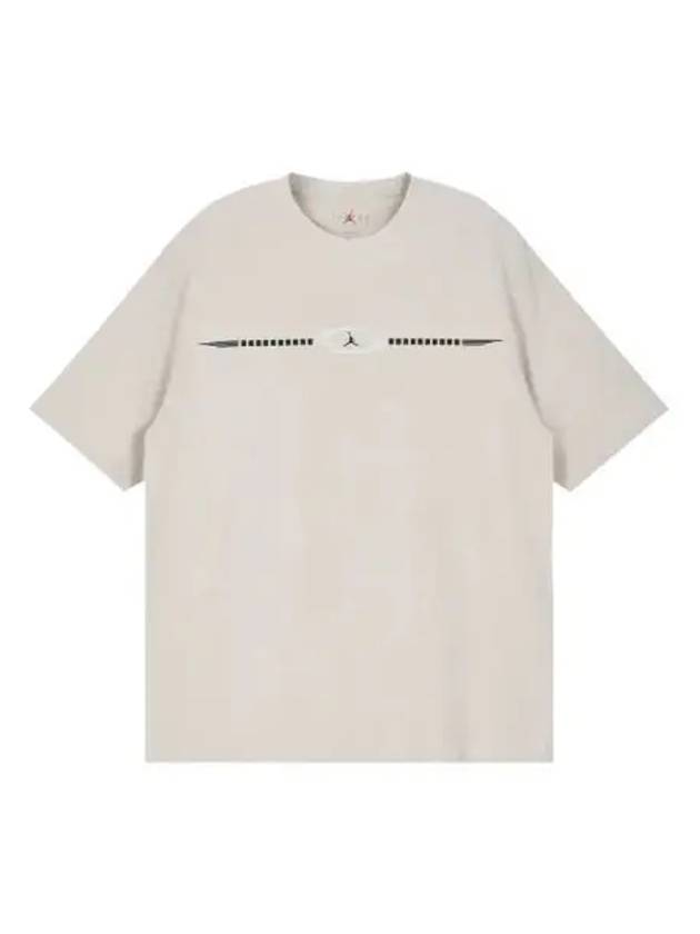 Travis Scott Jordan Men s Logo Short Sleeve T Shirt Light Bone - JORDAN - BALAAN 1