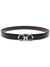 Gancini Buckle Reversible Leather Belt Black - SALVATORE FERRAGAMO - BALAAN 5