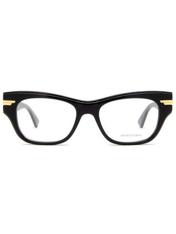 Eyewear Gold Detail Square Eyeglasses Black - BOTTEGA VENETA - BALAAN 1