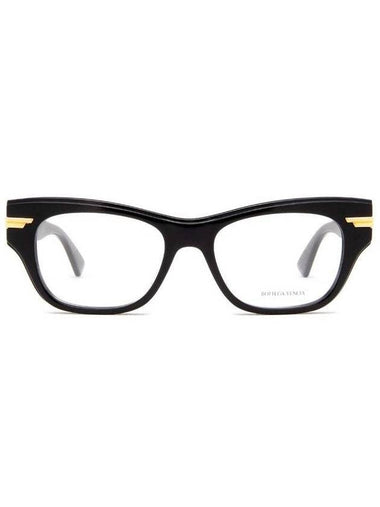 Eyewear Gold Detail Square Eyeglasses Black - BOTTEGA VENETA - BALAAN 1