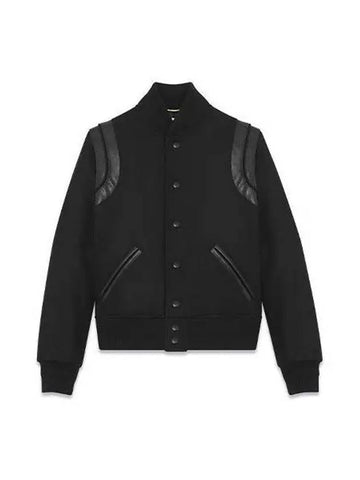 Jacket Varsity Black - SAINT LAURENT - BALAAN 1