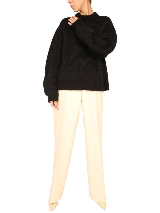 High Waist Wide Pants Beige - JIL SANDER - BALAAN 3