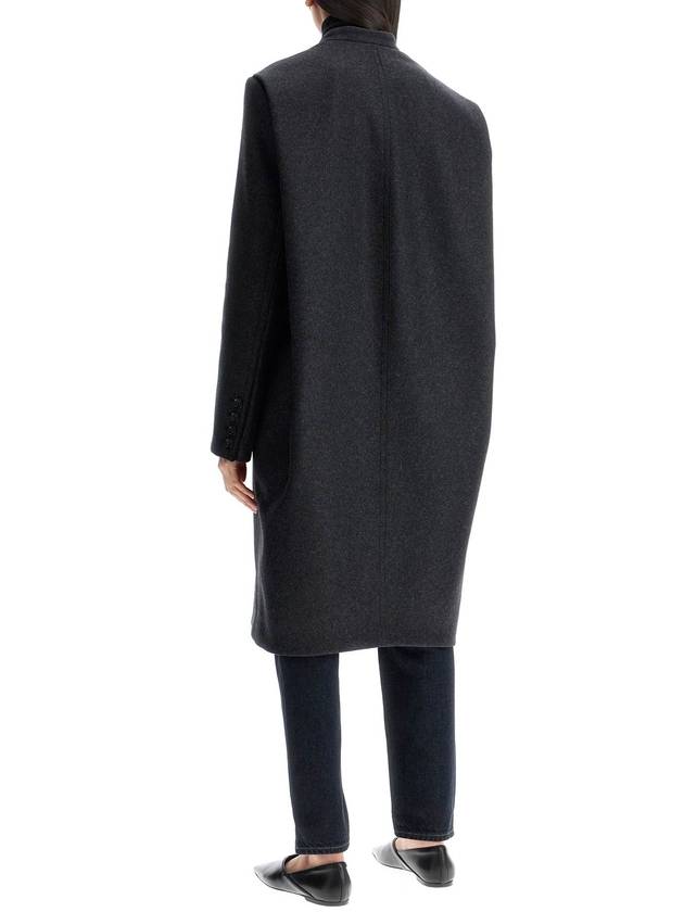 charcoal melange shawl collar coat - TOTEME - BALAAN 3