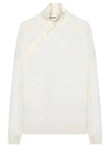 Side Button Wool Turtleneck Ivory - JIL SANDER - BALAAN 1