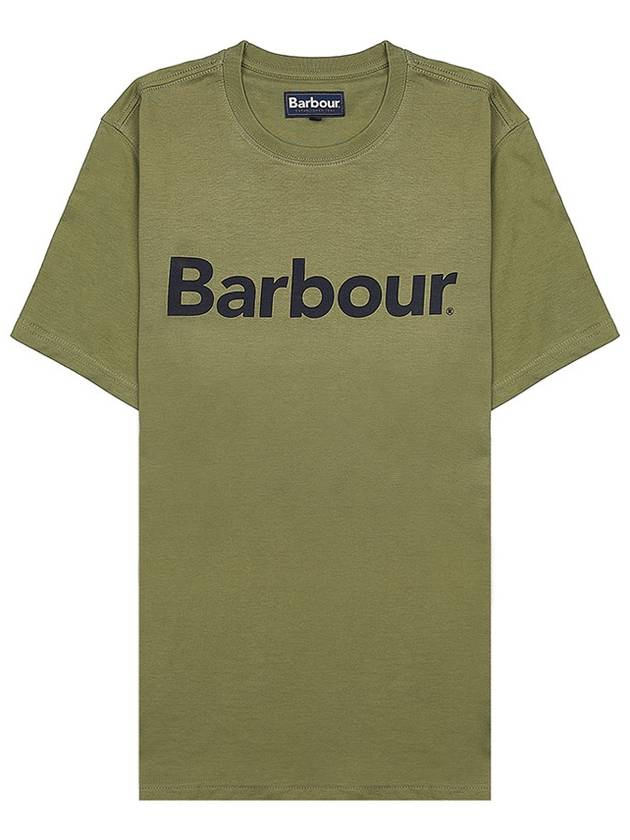 Men's Logo Print Short Sleeve T-Shirt Olive - BARBOUR - BALAAN 8