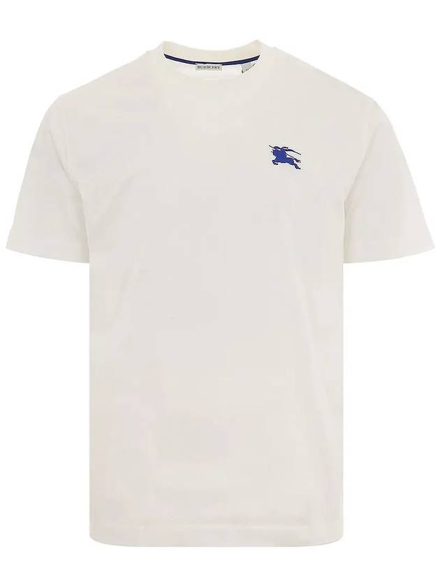 EKD Embroidery Cotton Short Sleeve T-Shirt White - BURBERRY - BALAAN 2