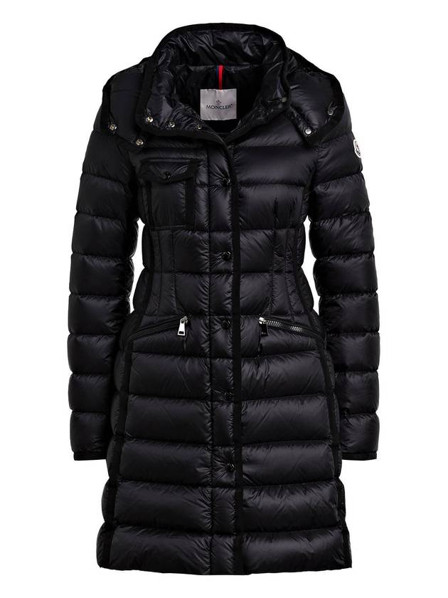 Hermine Hood Down Long Padding Black - MONCLER - BALAAN.