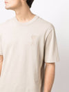 Big Heart Logo Oversized Short Sleeve T-Shirt Beige - AMI - BALAAN 5