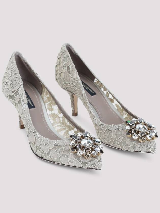 Brooch Lace Rainbow Pumps Heel Beige - DOLCE&GABBANA - BALAAN 4