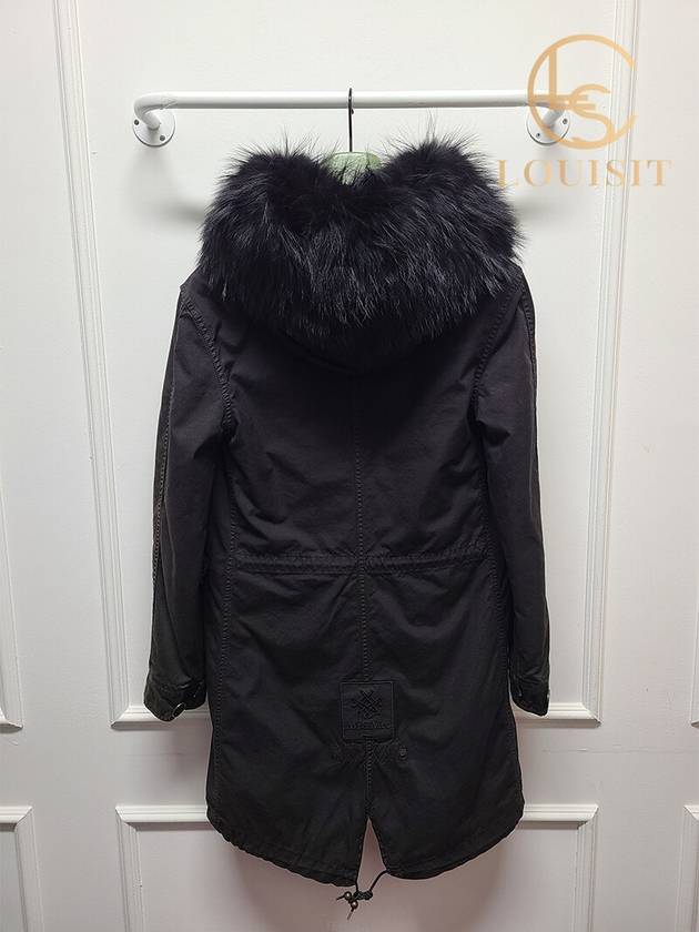 Used luxury goods Lewis It XS Mr and Mrs Spur black fur quilted field jacket - MR & MRS ITALY - BALAAN 4