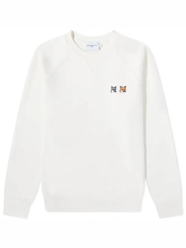 Double Fox Head Patch Classic Sweatshirt Ecru - MAISON KITSUNE - BALAAN 2