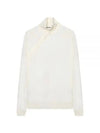 Side Button Wool Turtleneck Ivory - JIL SANDER - BALAAN 2