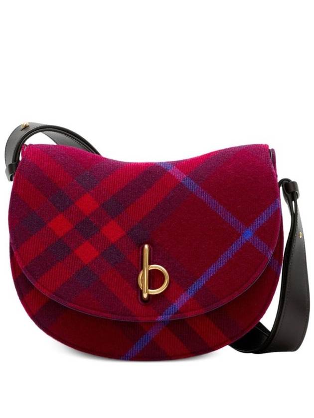 Rocking Horse Check Medium Shoulder Bag Crimson - BURBERRY - BALAAN 1