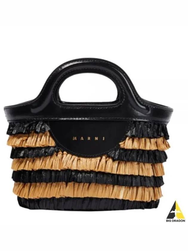 Tropicalia Micro Tote Bag Black Camel - MARNI - BALAAN 2