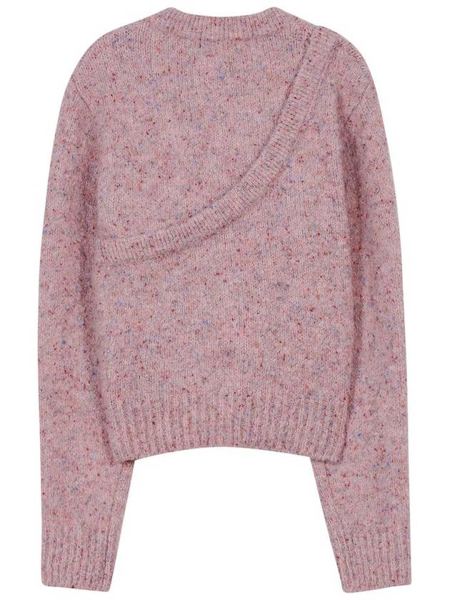 Asymmetric Layered Crop Knit Top Pink - MSKN2ND - BALAAN 4
