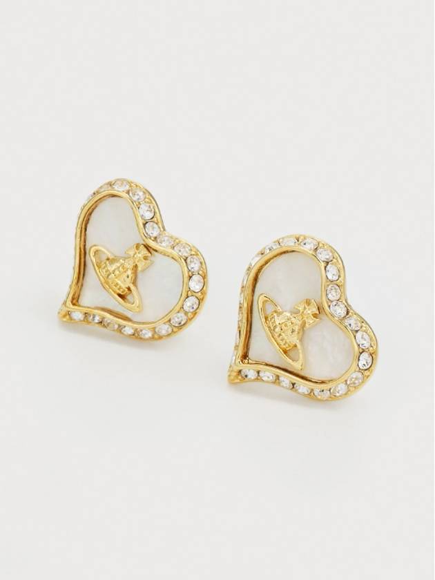 Petra Stud Earrings White - VIVIENNE WESTWOOD - BALAAN 4