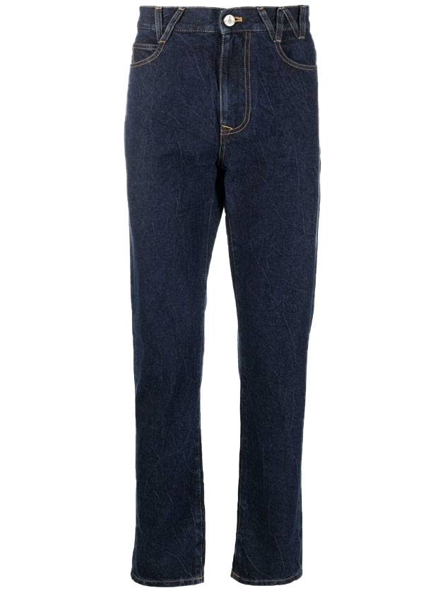 Stitched Straight Denim Jeans Blue - VIVIENNE WESTWOOD - BALAAN 1