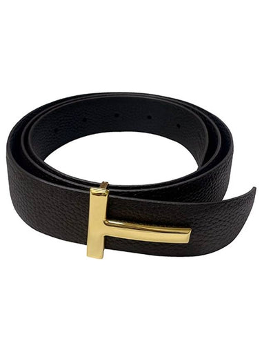 T buckle pebbled reversible 30MM belt brown black 122TB224 LCL236G 3BN06 TEO - TOM FORD - BALAAN 1