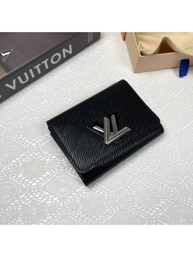 Twist Logo Epi Leather Compact Half Wallet Black - LOUIS VUITTON - BALAAN 2