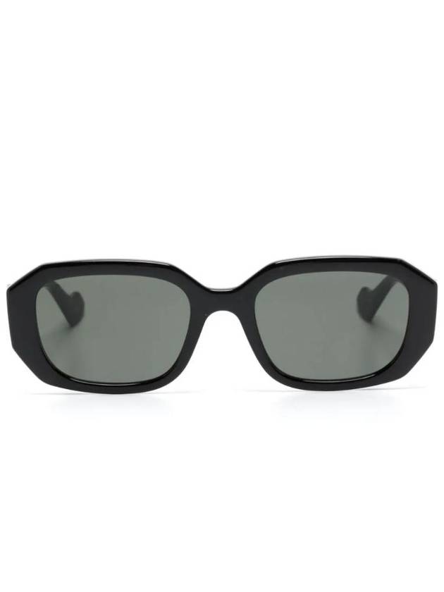 Double G Geometric Frame Sunglasses Black - GUCCI - BALAAN 1